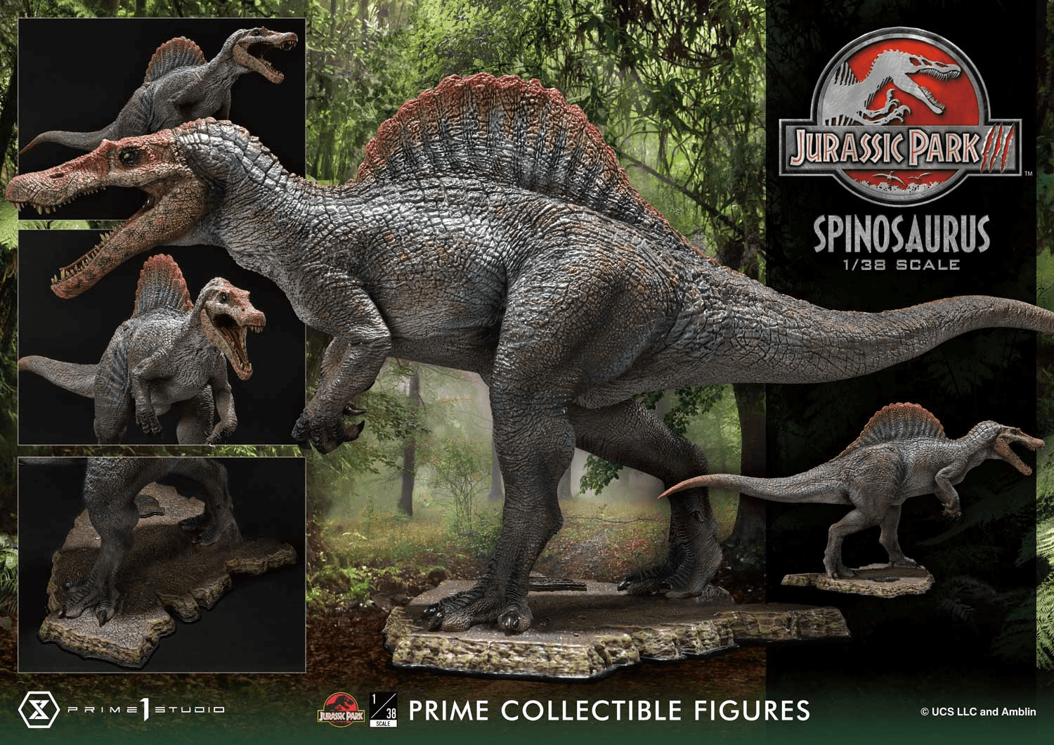 Prime 1 Studio Jurassic Park III (Film) Figurine de collection Spinosaurus - PRÉCOMMANDE