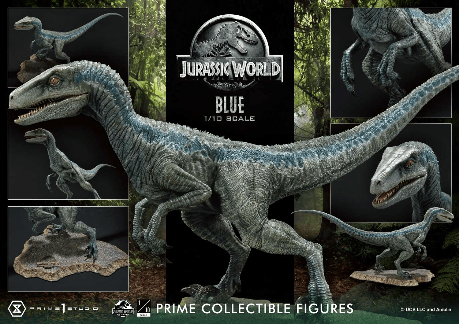 Prime 1 Studio Jurassic World (Film) Figurine de collection Blue - PRÉCOMMANDE